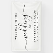 Welkomstteken - Welkomstscript bruiloft Spandoek (Verticaal)