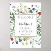 Welkomstteken Wildflower Fields Vrijgezellenfeest Poster (Voorkant)