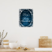 Welkomstteken winter Baby shower Poster (Keuken)