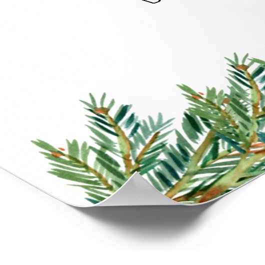 Welkomstteken winterbijl Baby shower Poster (Hoek)