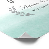 Welkomstteken zeeglazen bruiloft poster (Hoek)