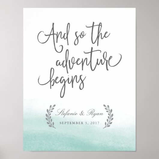 Welkomstteken zeeglazen bruiloft poster (Voorkant)