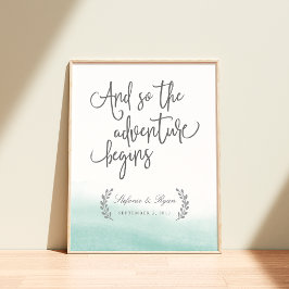 Welkomstteken zeeglazen bruiloft poster