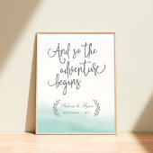 Welkomstteken zeeglazen bruiloft poster