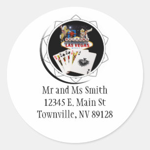 Welkomstteken Zwarte Pokerchip Ronde Sticker