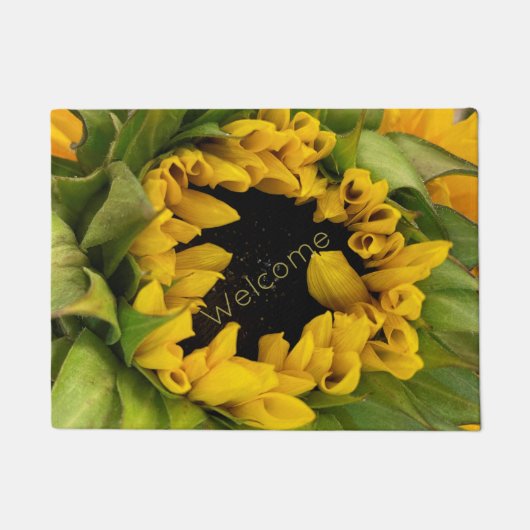 Welkomsttekst voor Gele Zonnebloem Deurmat (Voorkant)
