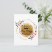 welkomsttheekaart briefkaart (Staand voorkant)