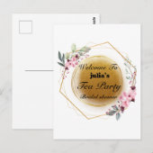 welkomsttheekaart briefkaart (Voorkant / Achterkant)