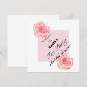 welkomsttheekparty kaart (Voorkant / Achterkant)