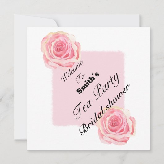 welkomsttheekparty kaart (Voorkant)