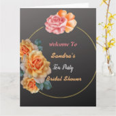 welkomsttheekparty kaart (Gele Bloem)