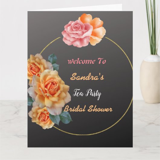 welkomsttheekparty kaart (Voorkant)