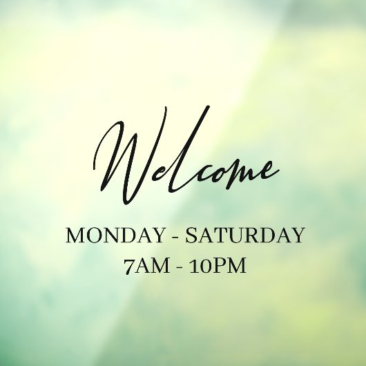 Welkomstvenster van modern winkelvenster raamsticker (Vel 3)