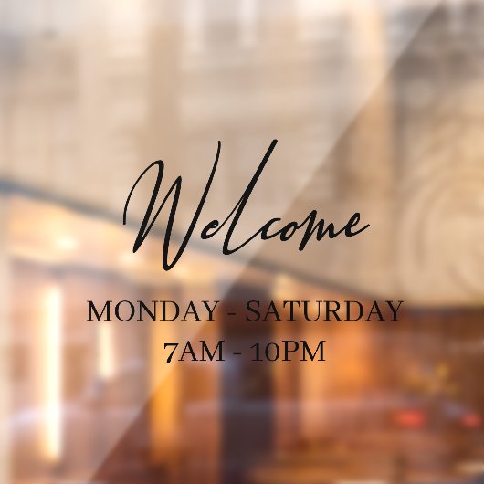 Welkomstvenster van modern winkelvenster raamsticker (Vel 2)