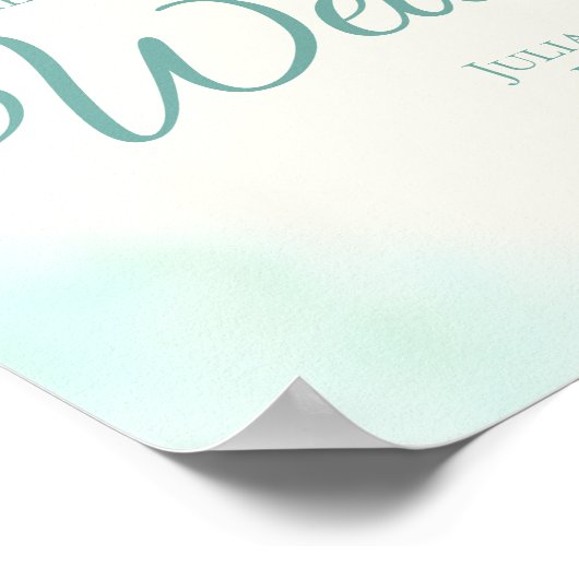 Welkomstvis en lintteken voor bruiloft poster (Hoek)