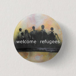 Welkomstvluchtelingenkamp Ronde Button 5,7 Cm