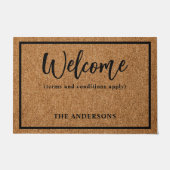 Welkomstvoorwaarden zijn van toepassing op Funny D Deurmat (Voorkant)