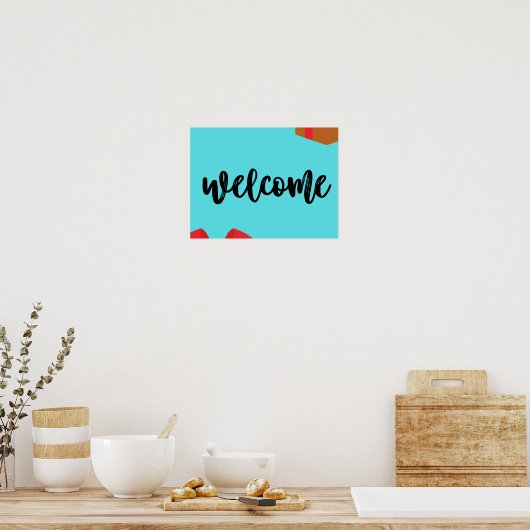 welkomstwandkunst poster (Keuken)