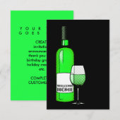 welkomstwijn kaart (Voorkant / Achterkant)