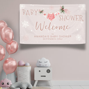 Welkomstwinter Het is koud buiten Baby shower Spandoek