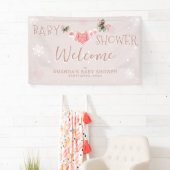 Welkomstwinter Het is koud buiten Baby shower Spandoek (Insitu)