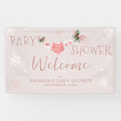 Welkomstwinter Het is koud buiten Baby shower Spandoek (Horizontaal)