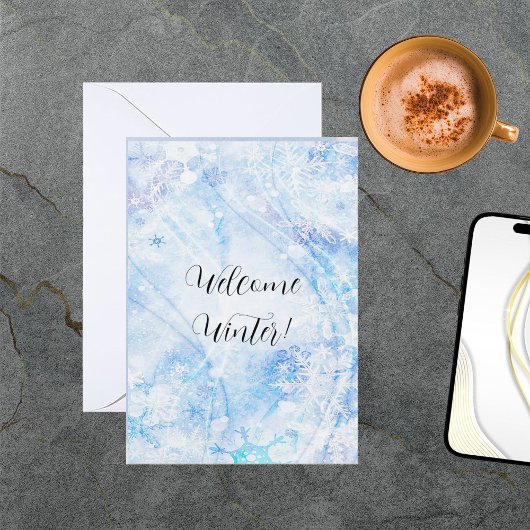 Welkomstwinter Wenskaart Notitiekaartje