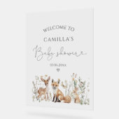 Welkomstwoord Baby shower bossen Acryl Bord (Hoek)