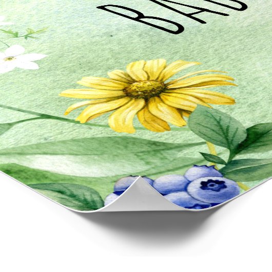 Welkomstwoord Baby shower bossen Poster (Hoek)