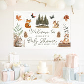 Welkomstwoord Baby shower bossen Spandoek