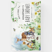Welkomstwoord Baby shower bossen Spandoek (Verticaal)