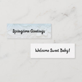 Welkomstwoord Baby/Springtime Groetings Mini Busin Visitekaartje