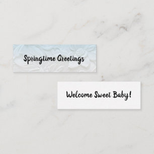 Welkomstwoord Baby/Springtime Groetings Mini Busin Visitekaartje