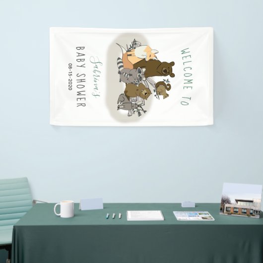 Welkomstwoord bos Baby shower Spandoek (Beurs)