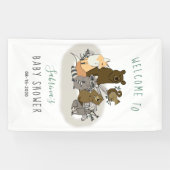 Welkomstwoord bos Baby shower Spandoek (Horizontaal)