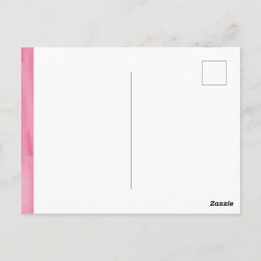 Welkomstwoord Briefkaart Waterverf geboorte (Achterkant)