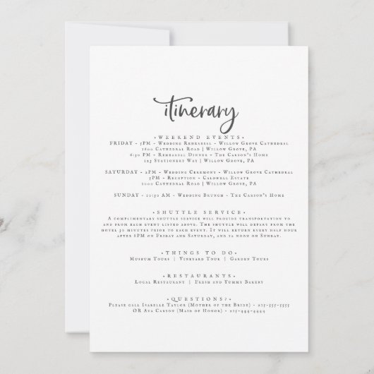 Welkomstwoord en reisroute op zonneduurtje (Achterkant)