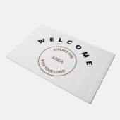 Welkomstwoord Groot BedrijfsKantoor Wit van de Log Deurmat (Schuin)