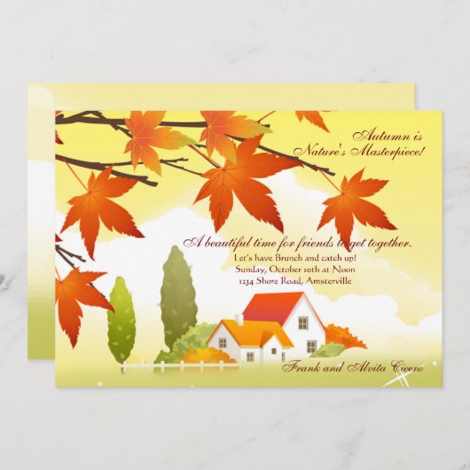 Welkomstwoord Herfst Kaart (Voorkant / Achterkant)