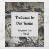 Welkomstwoord in House Guest Beach Vacting Driftwo Wijn Etiket (Enkel label)