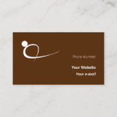 Welkomstwoord Oranje moderne bewegingspersoon Logo Visitekaartje (Achterkant)