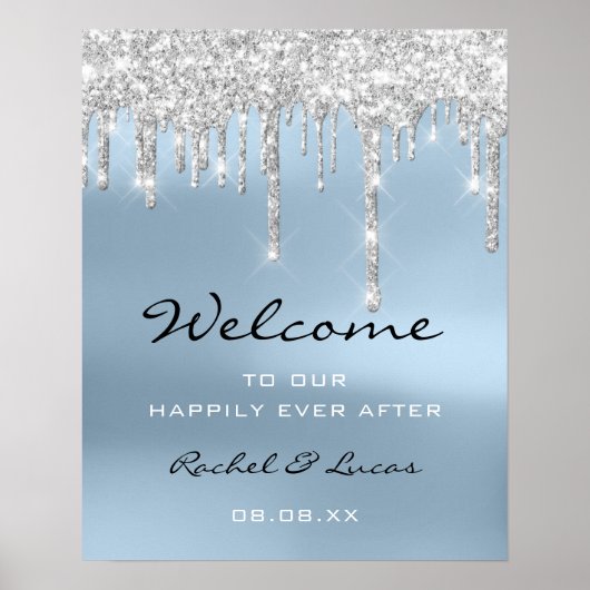 Welkomstwoord Poster Silver Grey Drivers Blue (Voorkant)