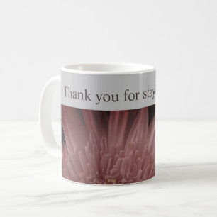 Welkomstwoord Roze Floral Promo Hartelijk dank Koffiemok