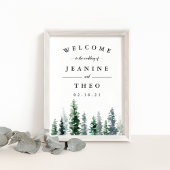 Welkomstwoord Timber Grove Wedding Poster