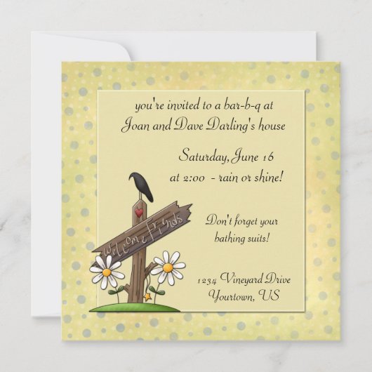 Welkomstwoord Uitnodiging voor Vrienden (Voorkant)