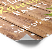 Welkomstwoord van de Rustic Floral Sunflower Party Poster (Hoek)