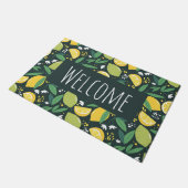 Welkomstwoord van het fruitpatroon Lemon en Limes Deurmat (Schuin)
