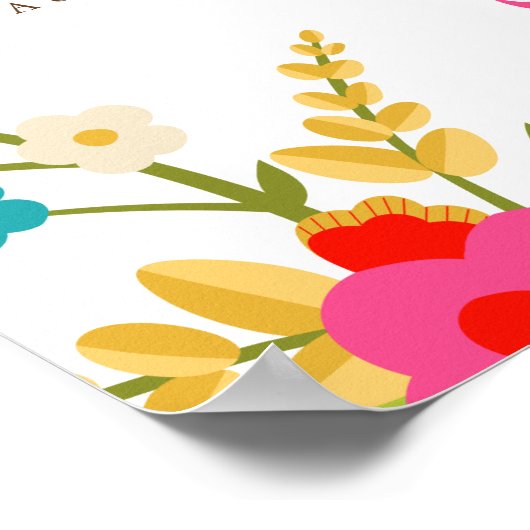 Welkomstwoord van Landbloemen Poster (Hoek)