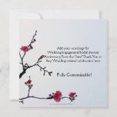 Welkomstwoord van lente en oosterse Sakura Kaart (Achterkant)