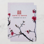 Welkomstwoord van lente en oosterse Sakura Kaart (Voorkant / Achterkant)